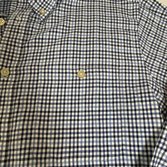 Orvis Signature Collection Shirt Mens L White Blue Black Long Sleeve Plaid - Picture 4 of 7